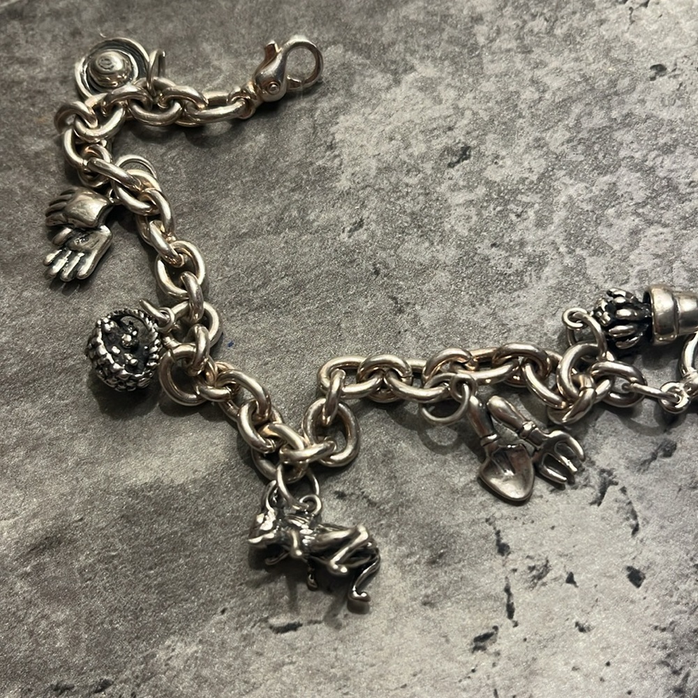 Vintage Sterling Silver 925 charm bracelet